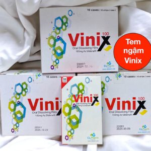 Tem Vinix 100mg kéo dài thời gian quan hệ hộp 10 tem